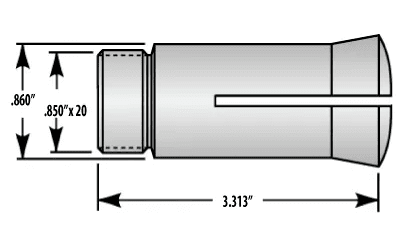 2A Collet 1/8 Round